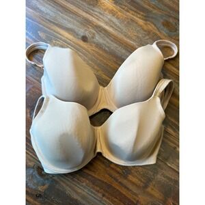 Soma Vanishing Back Full Coverage Bra Set of‎ 2 Tan Nude 34DDD Underwire
